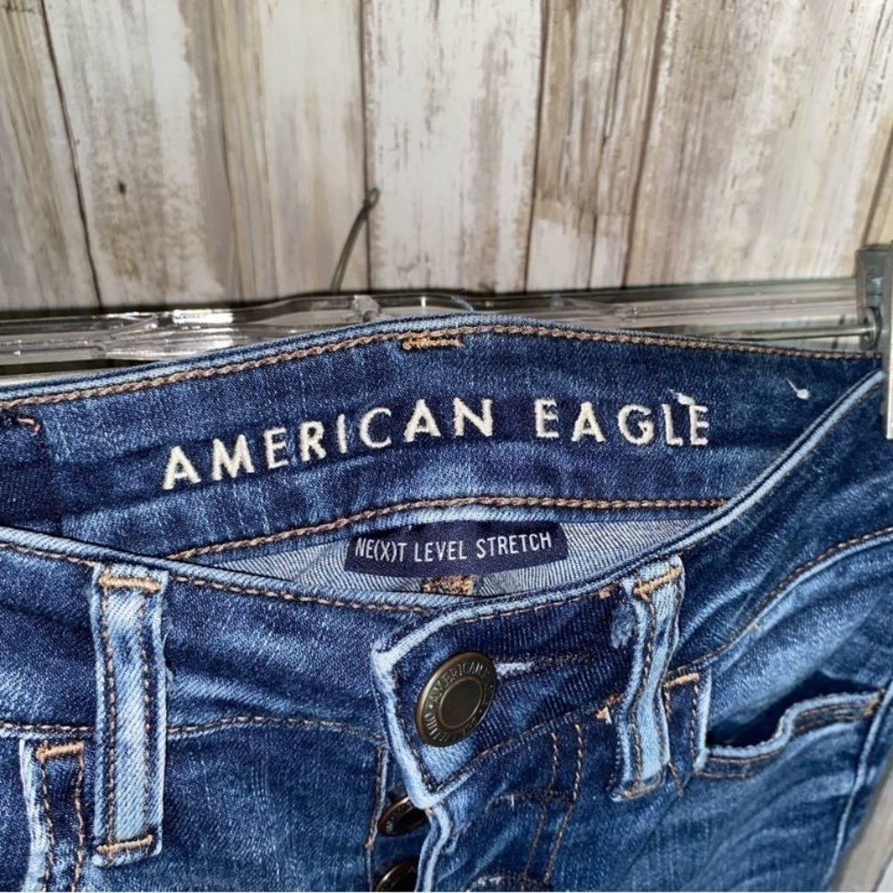 American Eagle High Rise Jegging Crop Ne(x)t Level Stretch Jeans - Picture 7 of 8